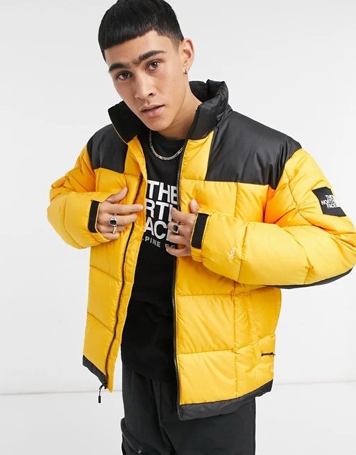 Lhotse puffer jacket in yellow 