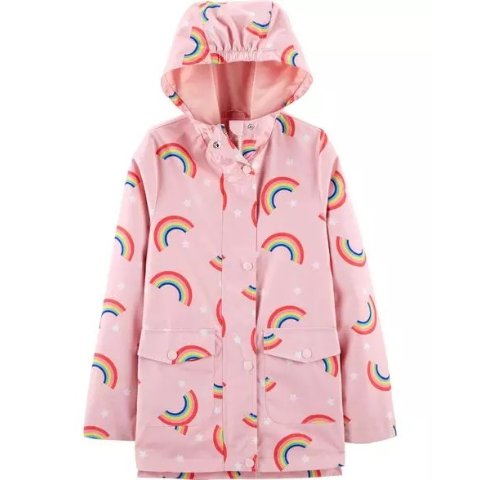 OshKosh B gosh彩虹图案女童雨衣