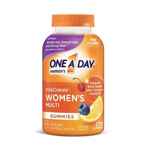 One A Day Women's Vitacraves Gummy Multivitamin with Calcium & Vitamin D, 230 Count