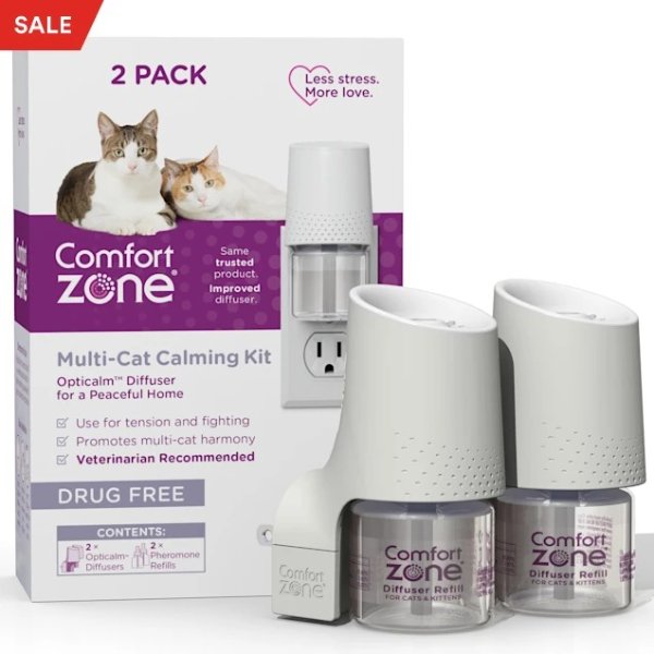 Comfort Zone Multicat Control Diffuser Kit, 3.24 fl. oz., Pack of 2 | Petco