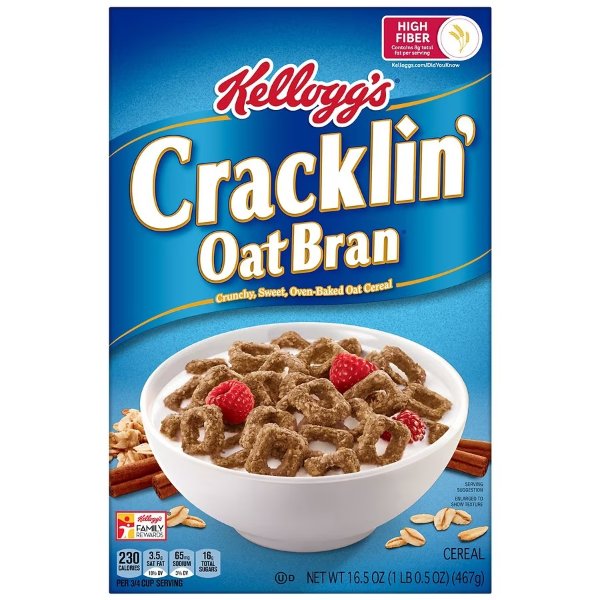 Cracklin' Oat Bran Breakfast Cereal Original 16.5oz