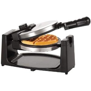 BELLA (13991) Classic Rotating Non-Stick Belgian Waffle Maker with Removeable Drip Tray & Folding Handle, Polished Stainless Steel @ Amazon