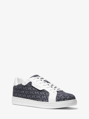 Keating Denim Logo Jacquard and Faux Leather Sneaker