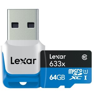 Lexar microSDHC UHS-I 633X 64GB High-Performance Memory Card