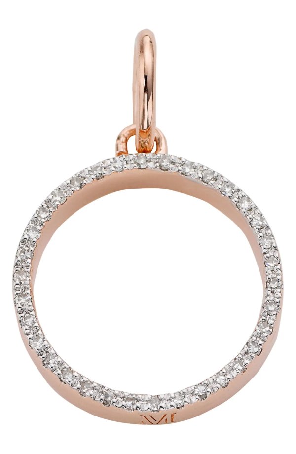 Naida Open Circle Diamond Pendant Charm