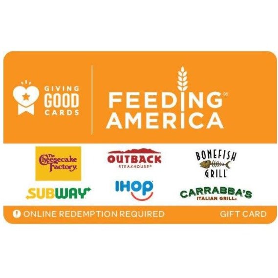 Giving Good Feeding America $25 电子礼卡 