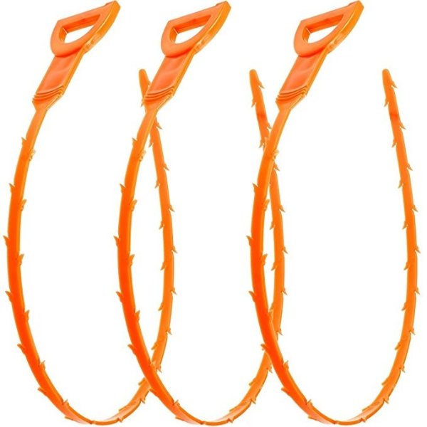3 Pack 19.6 Inch Drain Snake Hair Drain Clog Remover Cleaning Tool