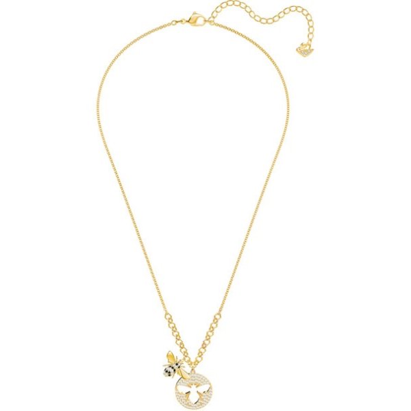 Lisabel Necklace, Small, White, Gold plating by SWAROVSKI