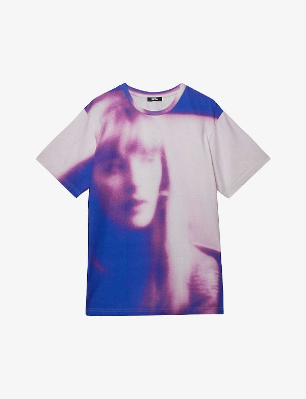 Portrait graphic-print cotton-jersey T-shirt