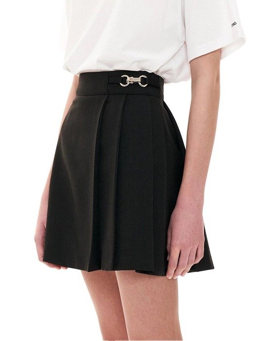 CTC1 Pleats Metal Skirt Black