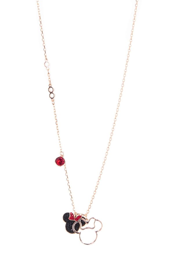 Mickey & Minnie Swarovski Crystal Pendant Necklace