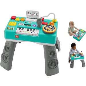 Fisher Price-Price Laugh & Learn Baby & Toddler Toy Mix & Learn DJ Table Musical Activity Center with Lights & Sounds for Ages 6+ Months