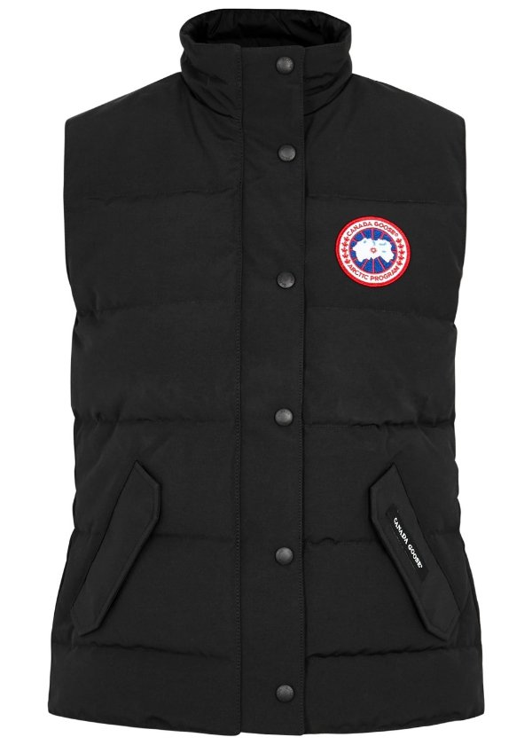 Freestyle black quilted shell gilet