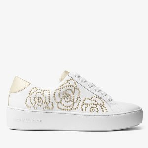 felicia butterfly embellished leather platform trainer