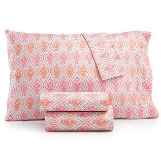 Printed Microfiber Twin 3-Pc Sheet Set, Created for Macy's