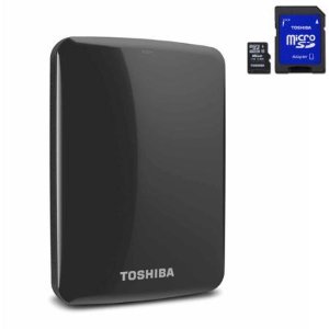 Toshiba 东芝 1TB USB 3.0 外置硬盘 + 16GB Micro SD存储卡  + 16GB 闪存