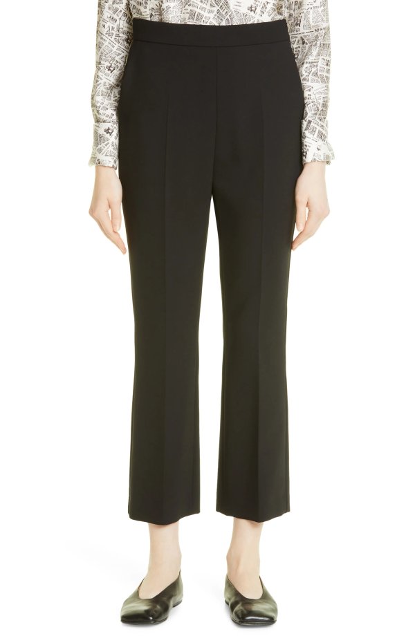 Stretch Wool Ankle Trousers