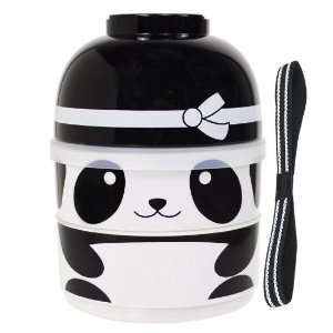 CuteZcute 2-Tier Kids Bento Lunch Box Food Container, Baby Ninja Panda