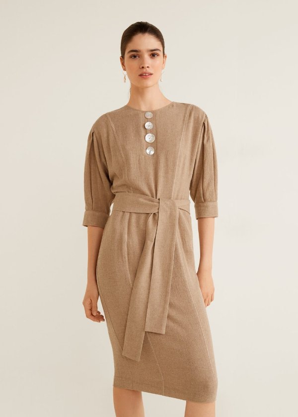 Button wool-blend dress - Women | OUTLET USA
