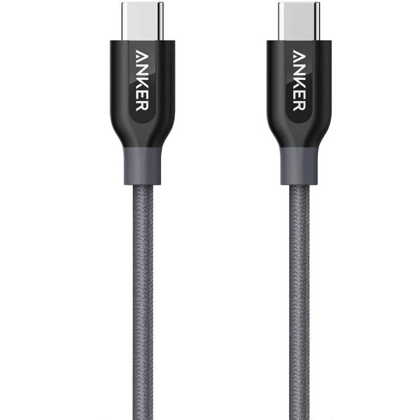 Powerline+ 6' USB C to USB C Cable (Black or Red)