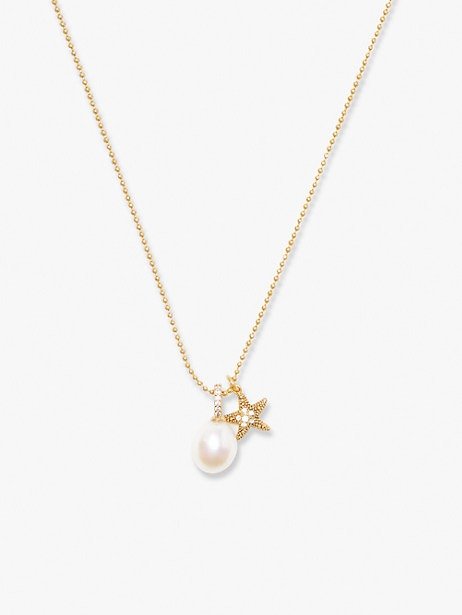 sea star starfish pearl charm pendant