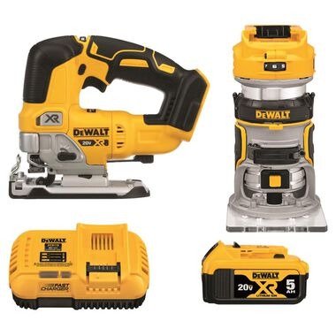 20V MAX XR 2 Tool Woodworking Kit Router & Jig Saw