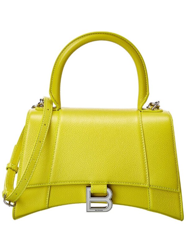 Hourglass Small Leather Top Handle Satchel