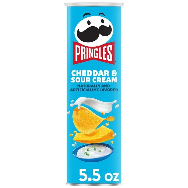 Pringles 切达起司酸奶油口味罐装薯片5.2oz