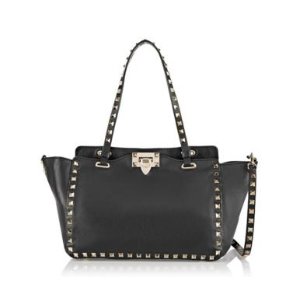 VALENTINO Studded leather tote