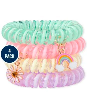 Girls Rainbow Daisy Coil Bracelet 4-Pack | The Children's Place