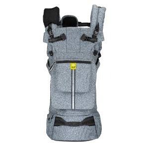 Pursuit Pro Six-Position Customizable Baby and Child Carrier with Lumbar Support, Heathered Grey