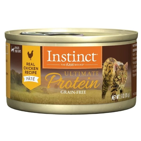 Ultimate Protein Grain Free Real Chicken Recipe Natural Wet Canned Cat Food, 3 oz. Cans (Case of 24)