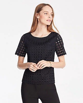Geo Lace Top | Ann Taylor