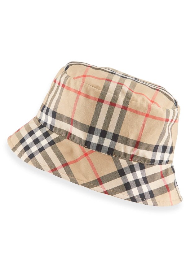 Vintage Check Bucket Baby Hat, Size 1-18 Months