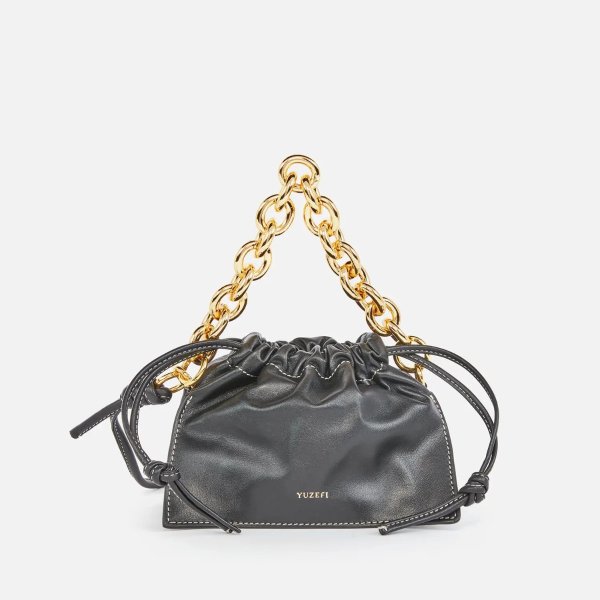 Women's Mini Bom Leather Tote Bag - Black