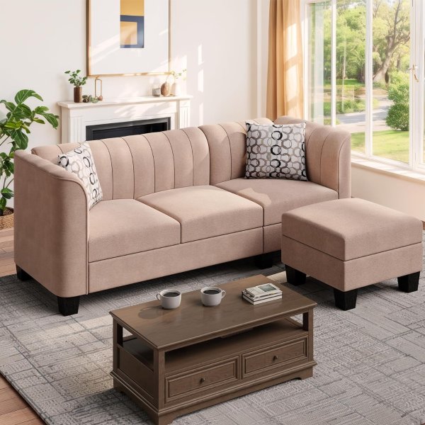 Shintenchi Upgraded Convertible Sectional Sofa Couch