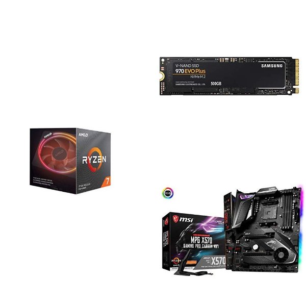 AMD Ryzen 7 3800X +  MSI MPG X570 暗黑 + 970 EVO Plus 500GB