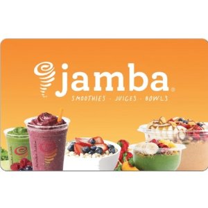 Jamba Juice $15 电子礼卡限时优惠