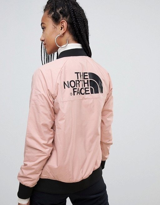 The North Face Womens Comfy Insulated Bomber in Pink at asos.com