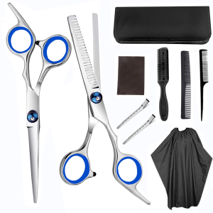 FJYQOP Hair Cutting Scissors Set, 10Pcs Haircut Shears Kit