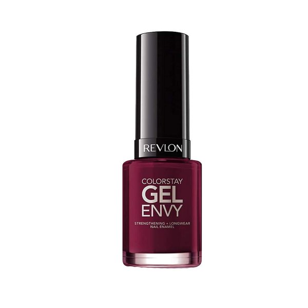 ColorStay Gel Envy Longwear Nail Polish, with Built-in Base Coat & Glossy Shine Finish, in Red/Coral, 0.4 oz