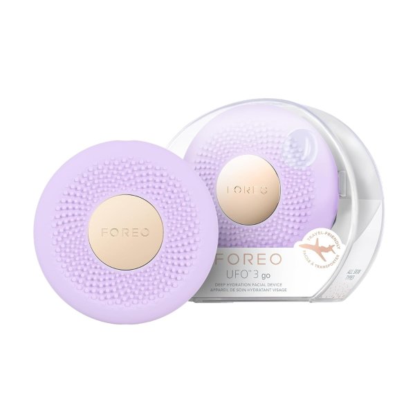 UFO 3 go - Compact 4-in-1 Full Facial LED Mask Treatment - Deep Moisturiser - Anti Aging Face Mask Beauty - Face Massager - Lavender