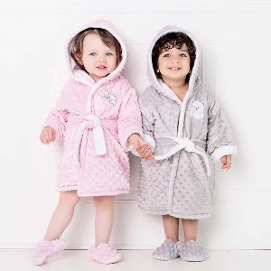 Toddler Plush Robe and Slipper Set
