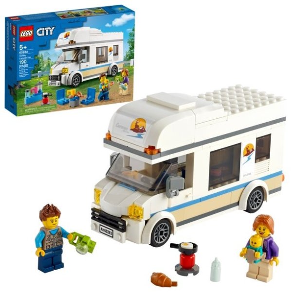 City Holiday Camper Van 60283; Cool Vacation Toy for Kids (190 Pieces)