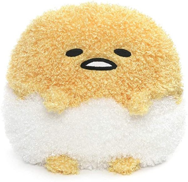 Sanrio Gudetama Deluxe Egg in Shell Lazy Egg Plush Stuffed Animal, Yellow, 9.5"