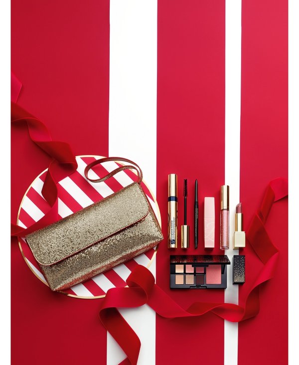 20% Off! NOW ONLY $31.60! Limited Edition. Party Shimmer Makeup Collection. Includes 5 Full Sizes. $31.60 with any Estee Lauder purchase. A $212 Value! Pleasures Jumbo Spray, 5 oz. Beautiful Eau De Parfum Jumbo Spray, 5 oz. Beautiful Belle Eau de Parfum Spray, 3.4-oz. Perfectionist [CP+R] Wrinkle Lifting/Firming Serum, 1.7-oz.