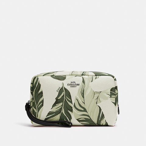 Anna foldover crossbody clutch with banana leaves print new arrivals