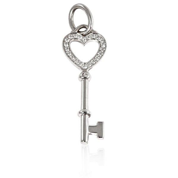 Tiffany Heart Key Pendant