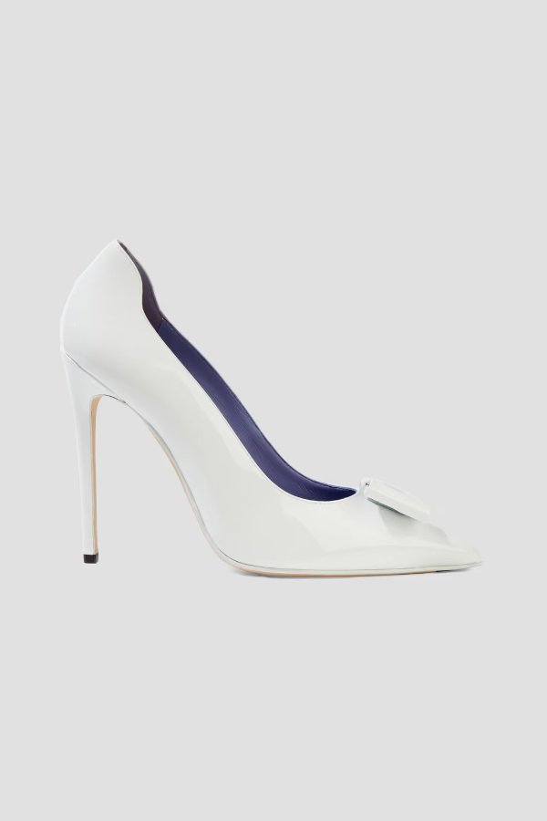 Freya bow-embellished patent-leather pumps