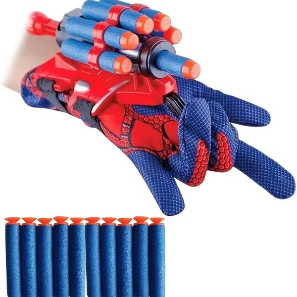 Spider Gloves Man Web Shooter Toy For Kids, Kids Plastic Cosplay Launcher Glove Hero Movie Launcher With Wrist Toy Set, Funny Decorate Children Funny Educational Toys Wrist Launcher (15 Darts) | Free Shipping For New Users | Temu